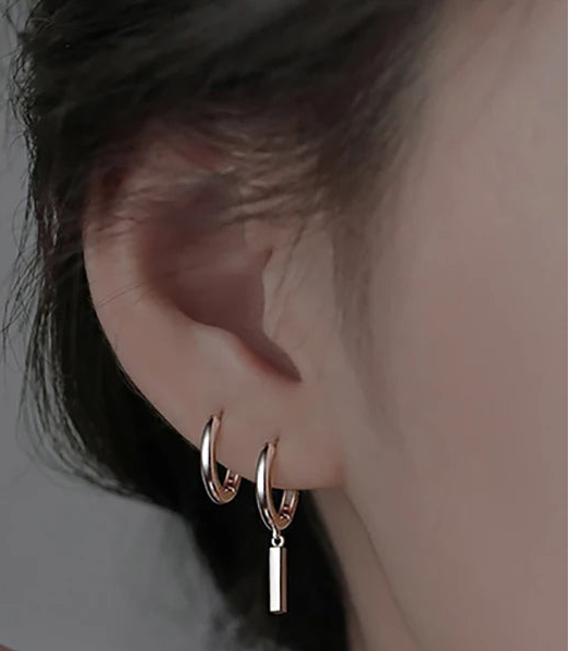 Earrings 925 Sterling Silver angule