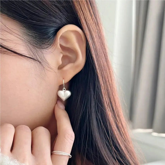 Earrings Love Heart 925 Sterling Silver