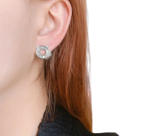 Earrings Cat 925 Sterling Silver