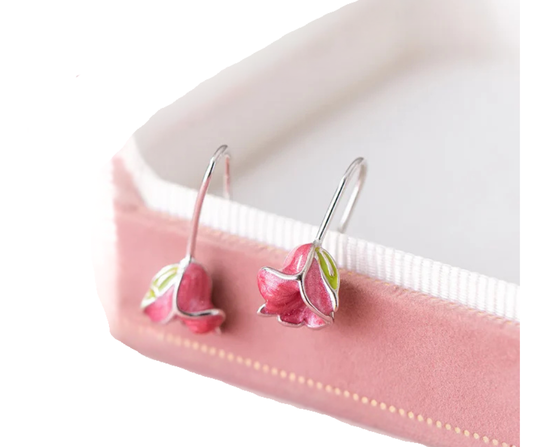 Earrings Tulip 925 Sterling Silver